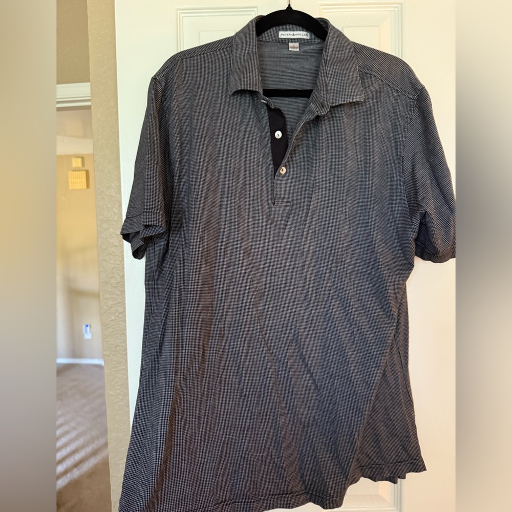 Peter Millar Monochrome Striped Cotton Shirt